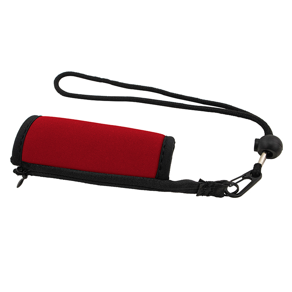 Soft Neoprene Crutch Grip Handle Covers With Wrist Strap Red